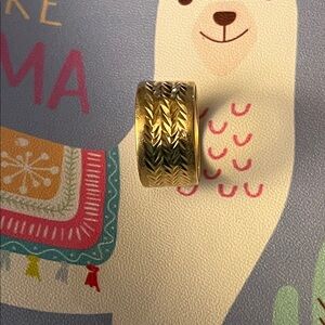 Solid 10K Gold Cigar Band Ring